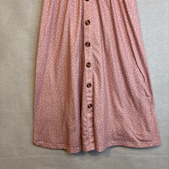 Drimmaks Womens Polka Dot Dress Small Cottagecore Sundress Pink Feminine Flirty - Picture 3 of 9